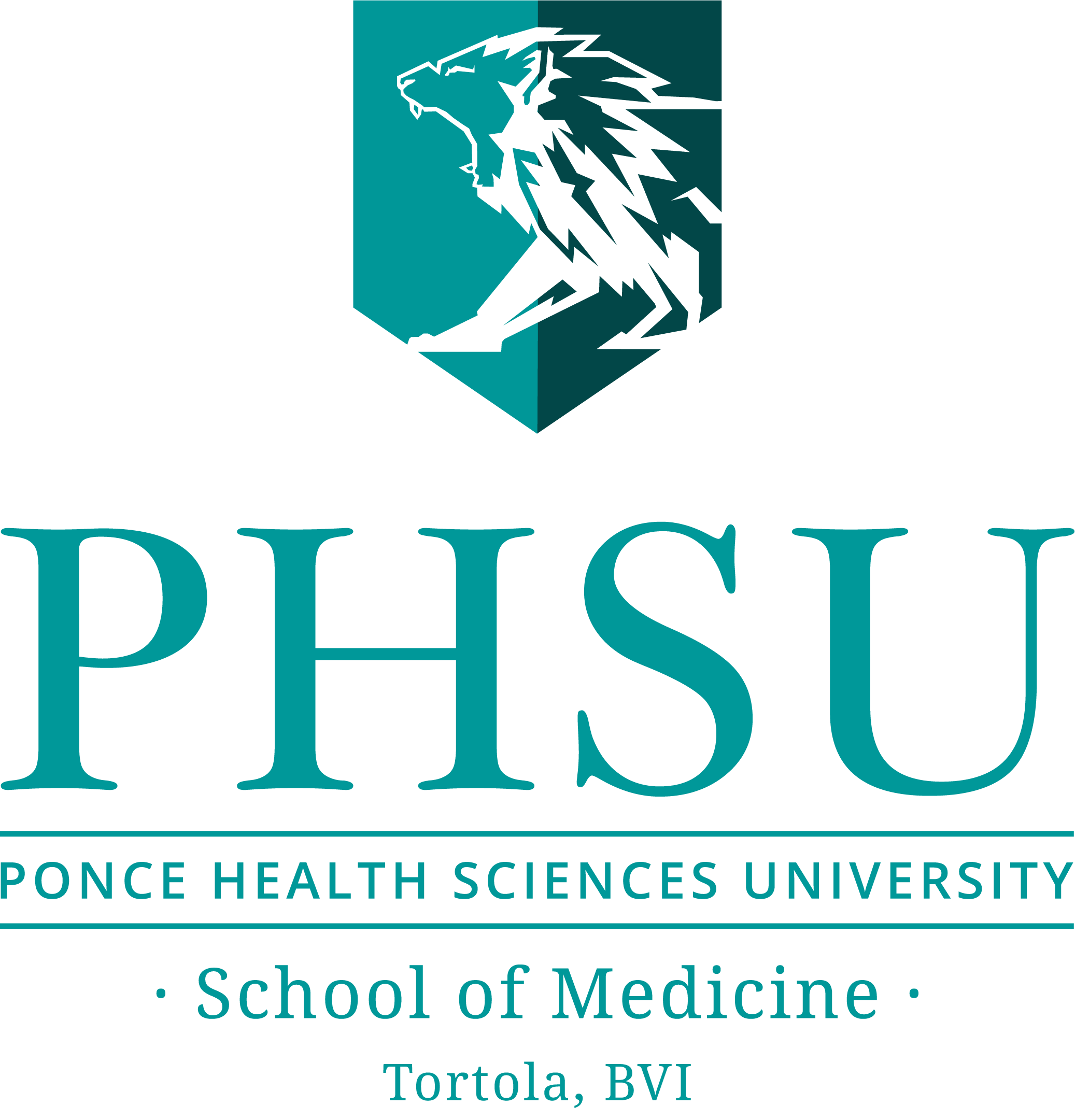 PHSU School of Medicine BVI Vertical Color Logo